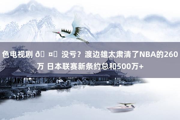 色电视剧 ?没亏？渡边雄太肃清了NBA的260万 日本联赛新条约总和500万+