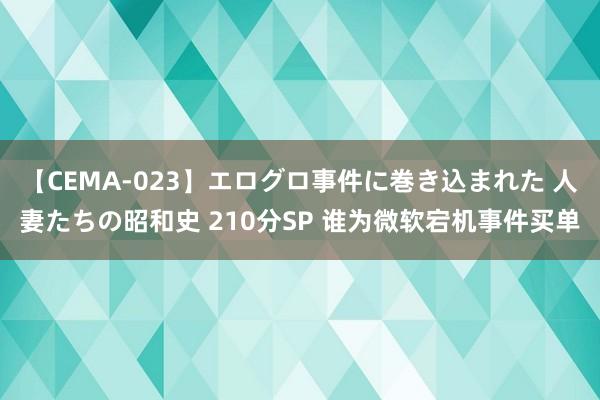 【CEMA-023】エログロ事件に巻き込まれた 人妻たちの昭和史 210分SP 谁为微软宕机事件买单