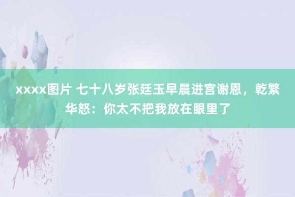 xxxx图片 七十八岁张廷玉早晨进宫谢恩，乾繁华怒：你太不把我放在眼里了