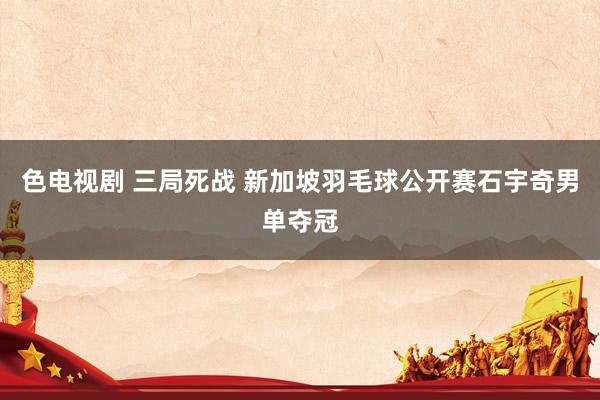 色电视剧 三局死战 新加坡羽毛球公开赛石宇奇男单夺冠