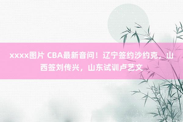 xxxx图片 CBA最新音问！辽宁签约沙约克，山西签刘传兴，山东试训卢艺文