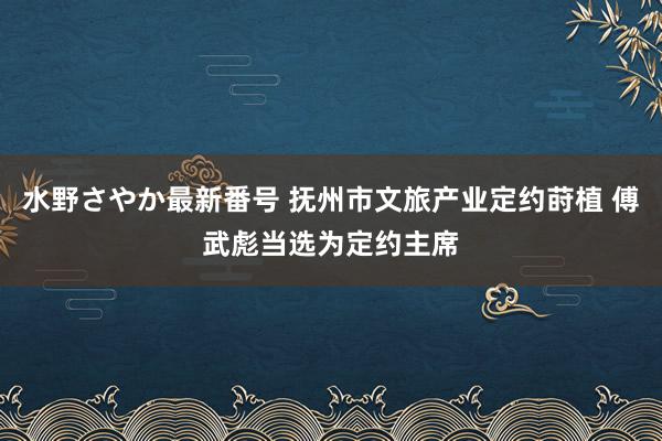 水野さやか最新番号 抚州市文旅产业定约莳植 傅武彪当选为定约主席