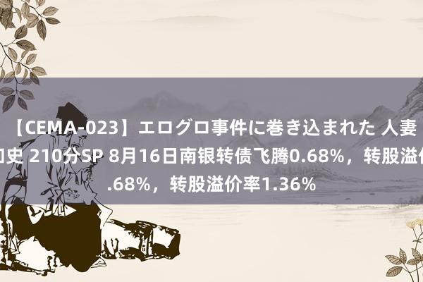 【CEMA-023】エログロ事件に巻き込まれた 人妻たちの昭和史 210分SP 8月16日南银转债飞腾0.68%，转股溢价率1.36%