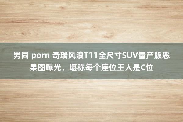 男同 porn 奇瑞风浪T11全尺寸SUV量产版恶果图曝光，堪称每个座位王人是C位