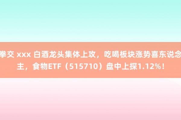 拳交 xxx 白酒龙头集体上攻，吃喝板块涨势喜东说念主，食物ETF（515710）盘中上探1.12%！