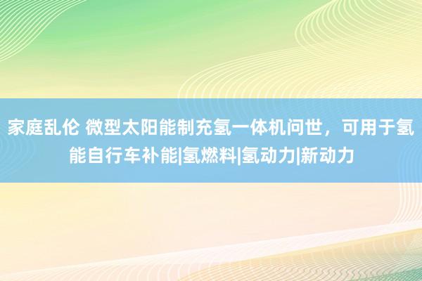 家庭乱伦 微型太阳能制充氢一体机问世，可用于氢能自行车补能|氢燃料|氢动力|新动力