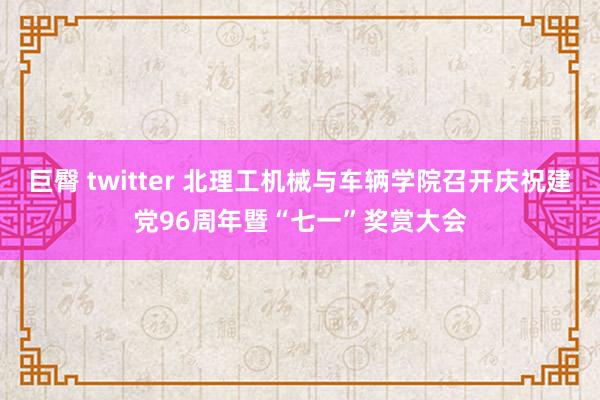 巨臀 twitter 北理工机械与车辆学院召开庆祝建党96周年暨“七一”奖赏大会